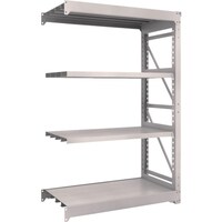 トラスコ中山 TRUSCO スチールラック M10型重量棚 1200X620XH1800 4段 連結 ネオグレー M106464B 1台