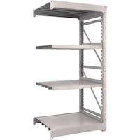 トラスコ中山 TRUSCO スチールラック M10型重量棚 900X760XH1800 4段 連結 ネオグレー M106374B 1台