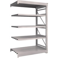 トラスコ中山 TRUSCO スチール製重量ボルト式棚 M10型 W1200×D760×H1815 5段 連結 ネオグレー M106475B 1台