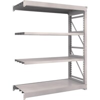 トラスコ中山 TRUSCO スチールラック M10型重量棚 1500X620XH1800 4段 連結 ネオグレー M106564B 1台