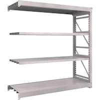 トラスコ中山 TRUSCO スチールラック M10型重量棚 1800X620XH1800 4段 連結 ネオグレー M106664B 1台