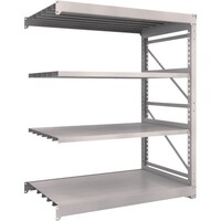 トラスコ中山 TRUSCO スチールラック M10型重量棚 1500X900XH1800 4段 連結 ネオグレー M106594B 1台