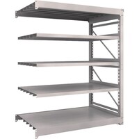 トラスコ中山 TRUSCO スチール製重量ボルト式棚 M10型 W1500×D900×H1815 5段 連結 ネオグレー M106595B 1台