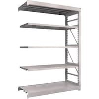 トラスコ中山 TRUSCO スチールラック M10型重量棚 1500X620XH2100 5段 連結 ネオグレー M107565B 1台