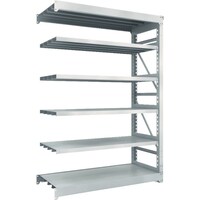 トラスコ中山 TRUSCO スチール製重量ボルト式棚 M10型 W1500×D620×H2115 6段 連結 ネオグレー M107566B 1台