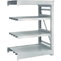 トラスコ中山 TRUSCO スチールラック M10型重量棚 900X620XH1200 4段 連結 ネオグレー M104364B 1台