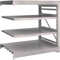 トラスコ中山 TRUSCO スチールラック M10型重量棚 1200X900XH1200 4段 連結 ネオグレー M104494B 1台
