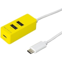 ナカバヤシ ナカバヤシ TypeC/USB2.0/3ポートハブ/120cm/イエロー UHC2463Y 1個