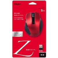 ナカバヤシ ナカバヤシ 小型無線5ボタンBlueLEDマウス レッド