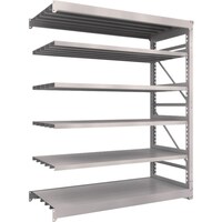 トラスコ中山 TRUSCO スチール製重量ボルト式棚 M10型 W1800×D760×H2115 6段 連結 ネオグレー M107676B 1台