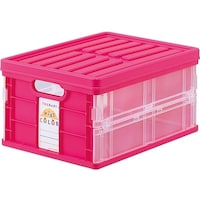 ナカバヤシ ナカバヤシ セラピーキッズカラー折りたたみコンテナミニ蓋付 ピンク