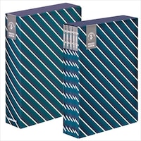 ナカバヤシ ナカバヤシ 5冊組ポケットアルバム270枚/ストライプ/ブルー 5PL27033B 1箱(5冊)