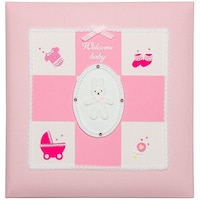 ナカバヤシ ナカバヤシ フエルアルバム誕生用100年台紙 ウェルカムベビー ピンク HLB501P 1冊