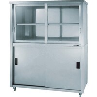東製作所 アズマ 上下二段式ステン保管庫 上部ガラス引違戸 鍵無し 1800×450×1800 ACS1800KG 1台