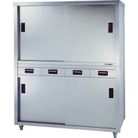 東製作所 アズマ 上下二段式ステンレス保管庫 片面引出付1500×600×1800 ACSO1500H 1台