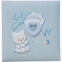 ナカバヤシ ナカバヤシ フエルアルバム誕生用100年台紙 ハートフルベア ブルー HLB701B 1冊