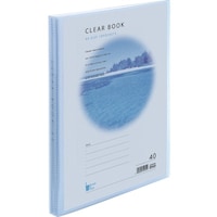 ナカバヤシ ナカバヤシ クリアブック/ウォーターカラーA4判40Pブルー CBE3033B 1冊