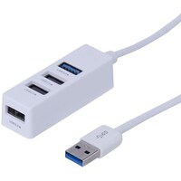 ナカバヤシ ナカバヤシ USB3.0+2.0 4ポートハブ 0.3m ホワイト UH3064W 1個
