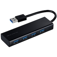 ナカバヤシ ナカバヤシ 4ポートUSB3.0ハブ/ブラック