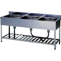 東製作所 アズマ 三槽シンク(ホース付) 1500×600×800 HP31500 1台