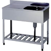 東製作所 アズマ 一槽水切シンクBG無ホース付左シンク 900×600×800 HPMC1900L 1台