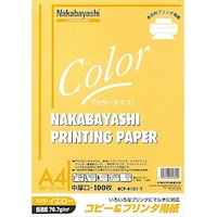 ナカバヤシ ナカバヤシ コピー&ワープロ用紙 A4 100枚 イエロー