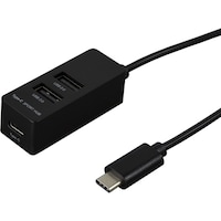 ナカバヤシ ナカバヤシ TypeC/USB2.0/3ポートハブ/120cm/ブラック UHC2463BK 1個