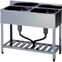 東製作所 アズマ 二槽シンクBG無ホース付 1000×450×800 KPC21000 1台