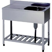 東製作所 アズマ 一槽水切シンクBG無ホース付右水槽 900×450×800 KPMC1900R 1台