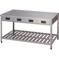 東製作所 アズマ 両面引出し付作業台スノコ板付 1500×900×800 LTWO1500 1台