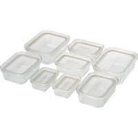 アイリスオーヤマ IRIS 576906 耐熱ガラス容器 8点セット クリア TGS8SC 1S(8個)