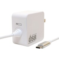 ナカバヤシ MCO USB PD対応GaN USBACアダプタ ケーブル一体型 65W 1.5m
