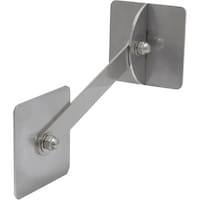 ティーエフサービス ティーエフサービス ステンレス製転倒防止可動式粘着金具 壁用 正方形65×65×150mm 1個入り 強度約100kg IRS6565150 1個