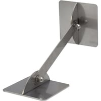 ティーエフサービス ティーエフサービス ステンレス製転倒防止可動式粘着金具 床壁兼用 正方形75×75×100mm 1個入り 強度約150kg IYS7575100 1個