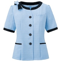 サーウ゛ォ GROW パウダリーツイードオーバーブラウスブルー系13 GOBL1802K113 1着