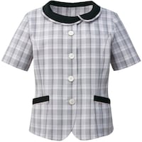 サーウ゛ォ GROW クレール・チェック/テンダーカルゼオーバーブラウスラベンダー系17 GOBL2008J517 1着