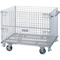 トラスコ中山 TRUSCO ネットパレット ハンドル キャスター付 1200X1000X995 クロムフリー T1012AGSH 1台