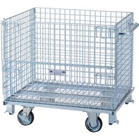 トラスコ中山 TRUSCO ネットパレット ハンドル キャスター付 800X1000X955 700kg T0810GNSH 1台