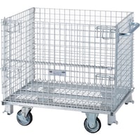 トラスコ中山 TRUSCO ネットパレット ハンドル キャスター付 1000X800X955 クロムフリー T0810GSH 1台