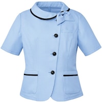 サーウ゛ォ GROW ミニスターチェック/ブリリアントサテンオーバーブラウスブルー系21 GOBL1903K121 1着