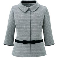 サーウ゛ォ GROW パウダリーツイード七分袖オーバーブラウスグレー系05 GOBL1801B105 1着