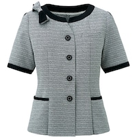 サーウ゛ォ GROW パウダリーツイードオーバーブラウスグレー系09 GOBL1802B109 1着