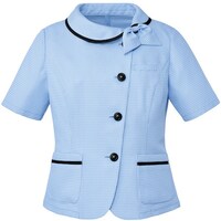 サーウ゛ォ GROW ミニスターチェック/ブリリアントサテンオーバーブラウスブルー系15 GOBL1903K115 1着