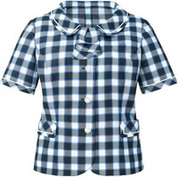 サーウ゛ォ GROW マリン・チェックオーバーブラウスブルー系09 GOBL2005K509 1着