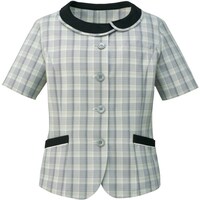 サーウ゛ォ GROW クレール・チェック/テンダーカルゼオーバーブラウスライムグリーン系05 GOBL2008H505 1着