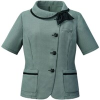 サーウ゛ォ GROW ミニスターチェックオーバーブラウス黒系05 GOBL1903B505 1着