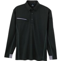アイトス アイトス 接触冷感長袖ポロシャツ(男女兼用) AZ551047 ブラック 6L AZ5510470106L 1着