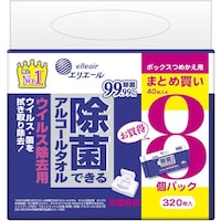 EBS エリエール ウェットティッシュ 除菌できるアルコールタオル ウイルス除去用 ボックス 本体 40枚