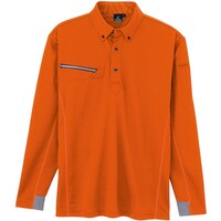 アイトス アイトス 接触冷感長袖ポロシャツ(男女兼用) AZ551047 オレンジ S AZ551047063S 1着
