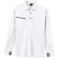 アイトス アイトス 接触冷感長袖ポロシャツ(男女兼用) AZ551047 ホワイト SS AZ551047001SS 1着